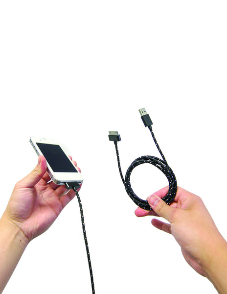 iPhone 4 (30-pin) Black Everlasting Nylon Cable