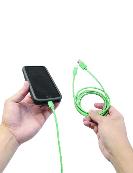 Lightning ( 8 pin ) Green Everlasting Nylon Cable