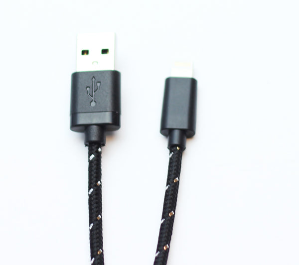 Lightning ( 8 pin ) Black Everlasting Nylon Cable