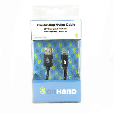 Lightning ( 8 pin ) Black Everlasting Nylon Cable