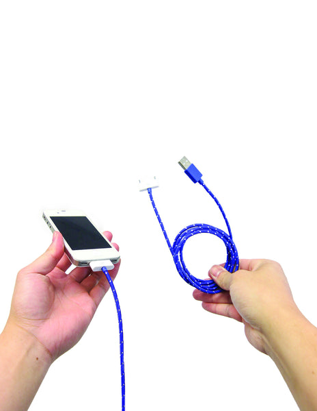 iPhone 4 (30-pin) Blue Everlasting Nylon Cable