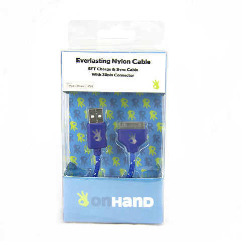 iPhone 4 (30-pin) Blue Everlasting Nylon Cable