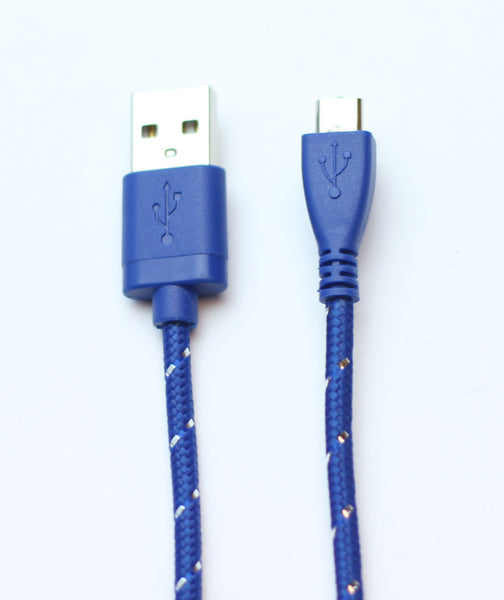 Micro USB Blue Everlasting Nylon Cable