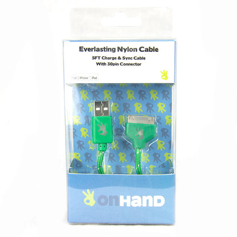 iPhone 4 (30-pin) Green Everlasting Nylon Cable